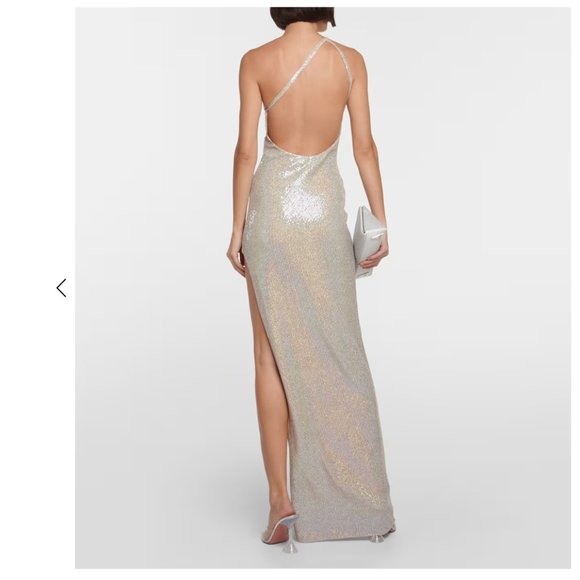 Elegant Silver Backless Dress - Picture 2 of 12